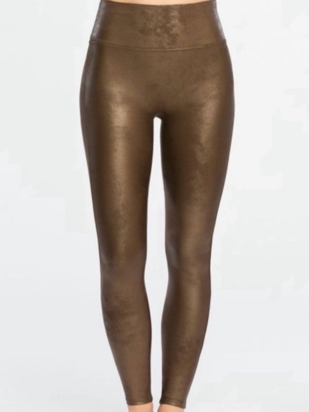 SPANX Metallic Bronze High-Rise Leggings